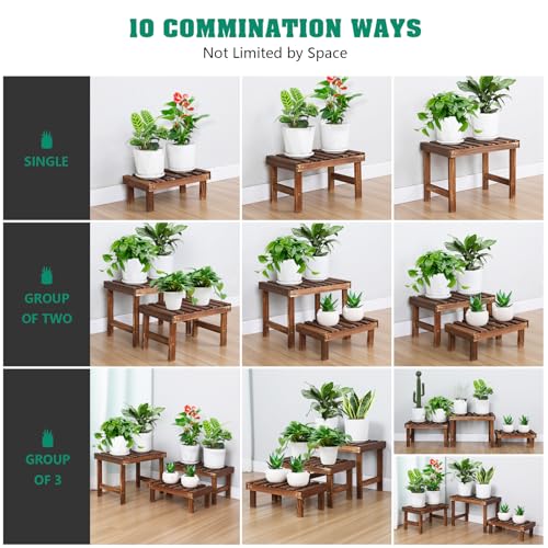 3 Tiered Wood Plant Stand Shelf F697352