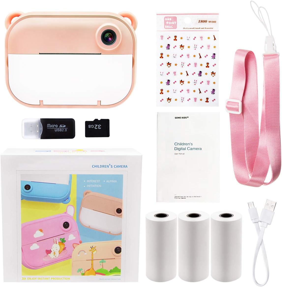 Kids Instant Print Camera with 2.4” HD Screen C296531