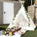Boho Sheer Lace Teepee Tent Y778951