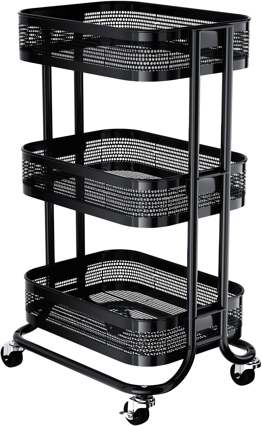 3-Tier Metal Rolling Utility Cart S77088