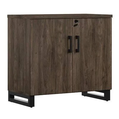 2 Door Square Accent Cabinet Dark Brown C9996