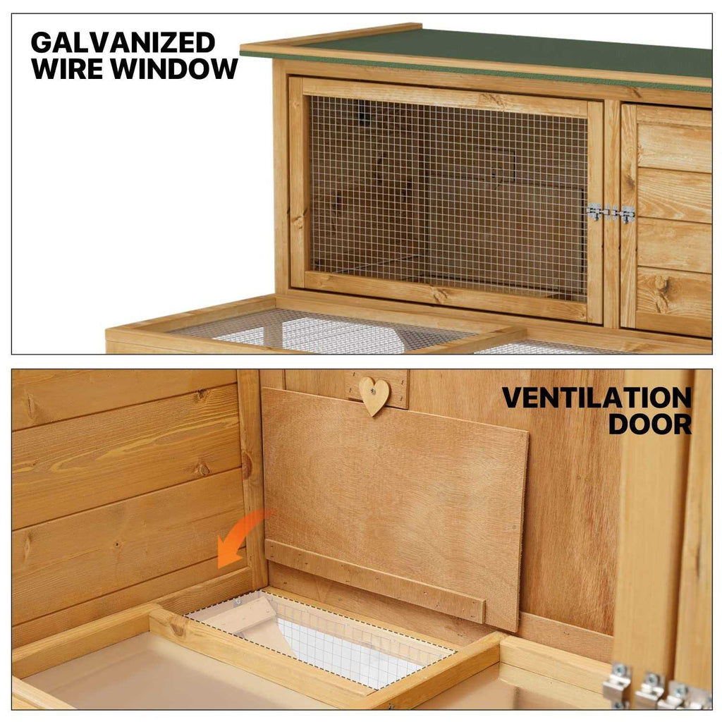Outdoor Chicken Coop with 3 Access Areas A95096