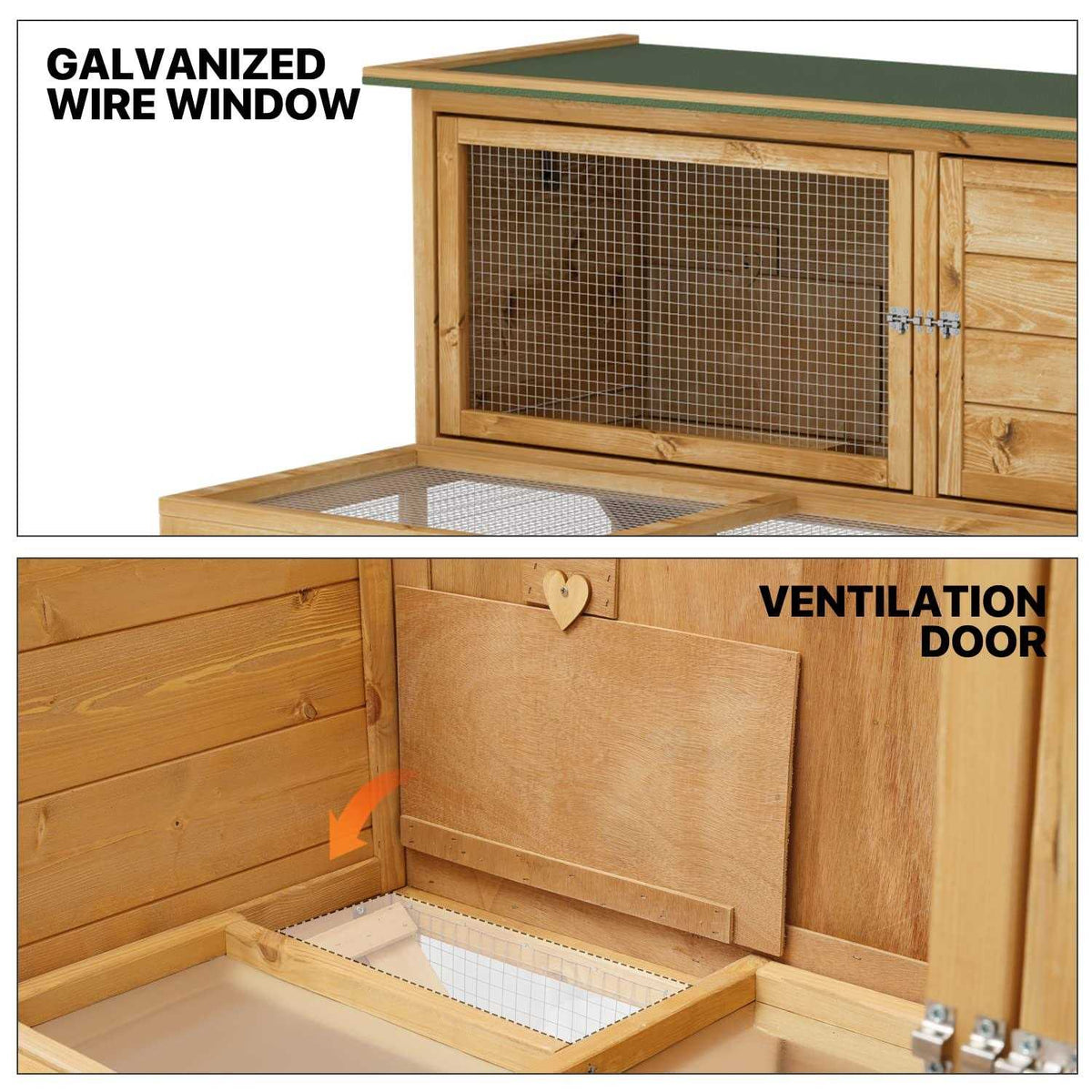 Outdoor Chicken Coop with 3 Access Areas A95096
