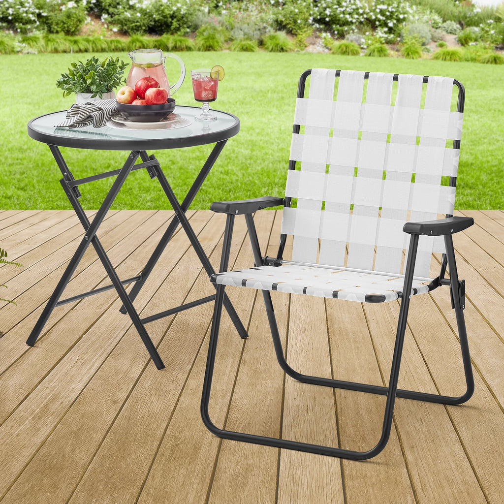 Multicolor 2 Pack High Back Steel Frame Web Strap Chair L7114