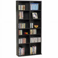 54" Espresso Adjustable Wood Media Storage Shelf Bookcase N522