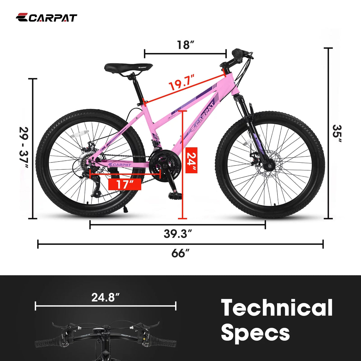 24 inch Pink Mountain Bike L46169