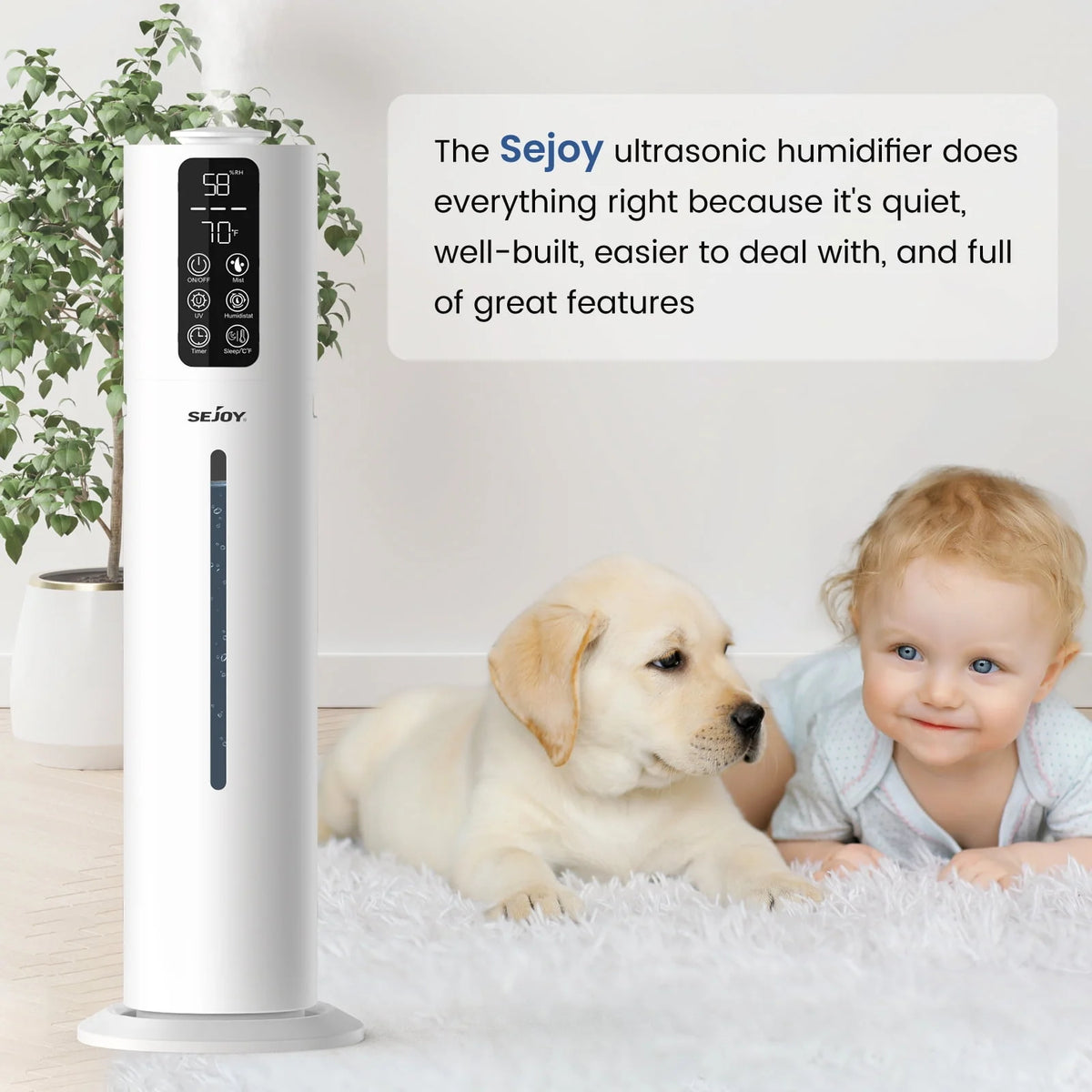 8L Top Fill Ultrasonic Floor Humidifier H787060