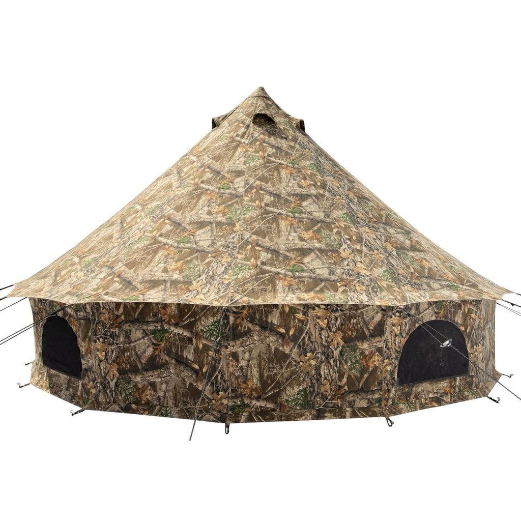 Canvas Bell Tent with Stove Jack, Water Repellent 4-Season Camp T18175