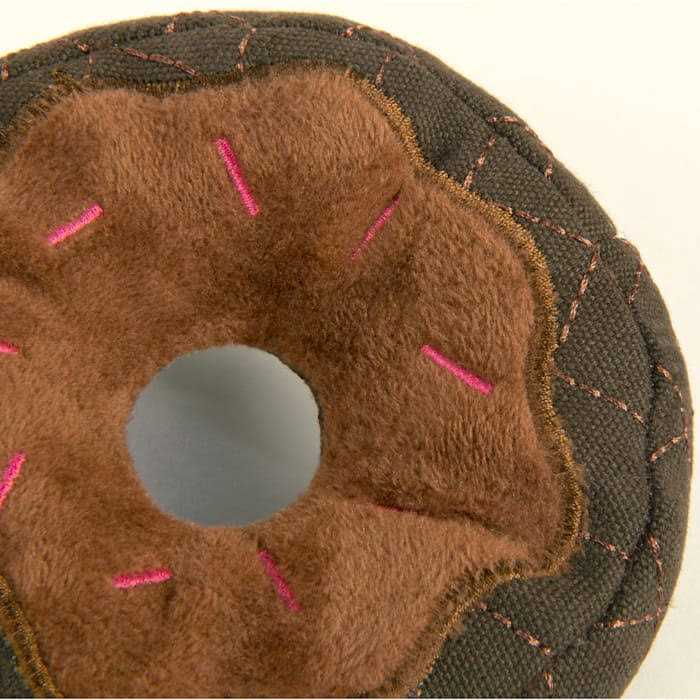 Donut Squeaky Plush Dog Toy C91738