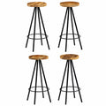 4 pcs Solid Mango Wood Bar Stools U825