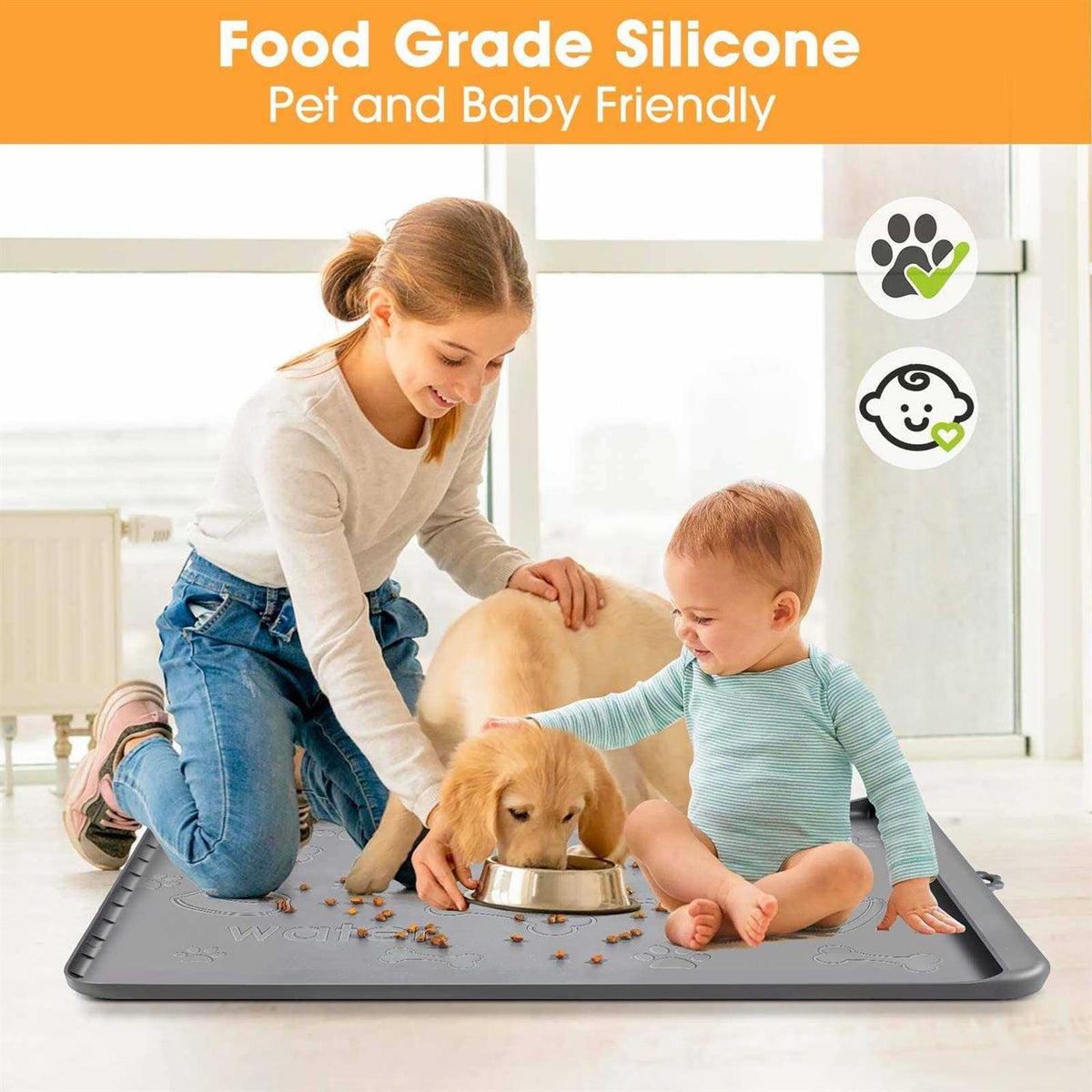 Silicone Dog Food Mat with Pocket B2278