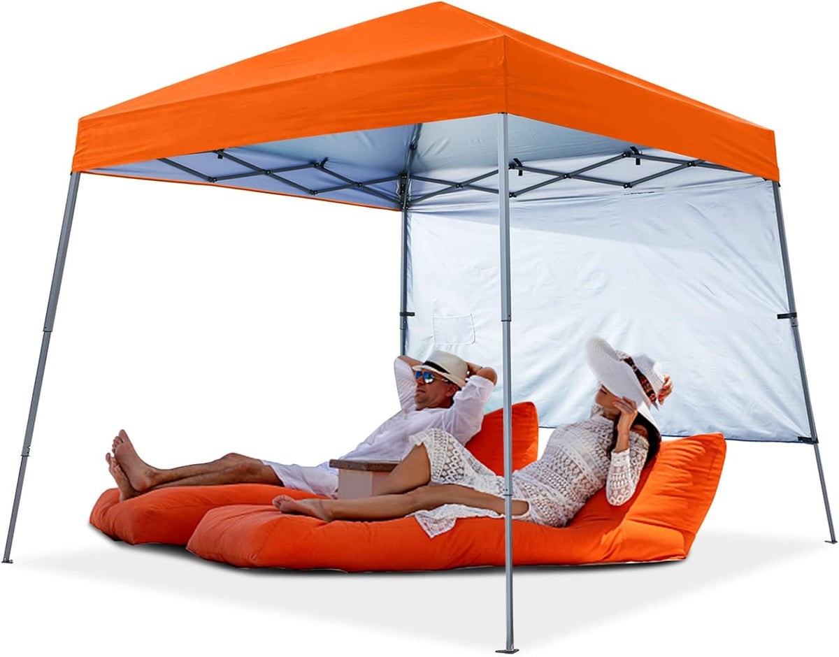Pop Up Beach Tent with UPF50+ Sun Shade 8 x 8 ft Sky Blue Q903