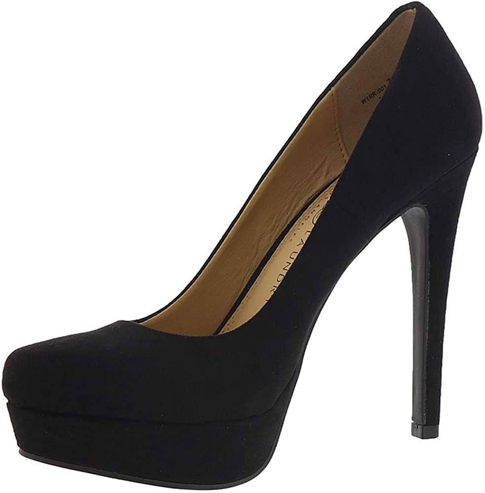 Black MicroSuede Pump A506