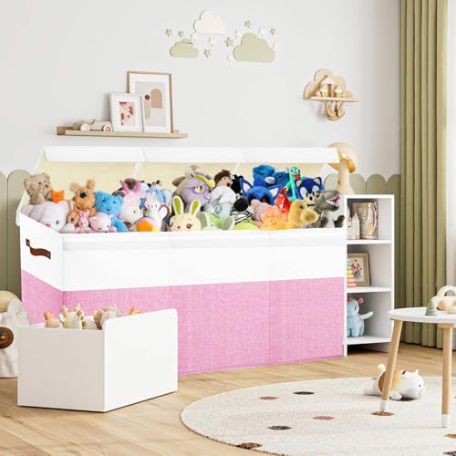 Large Grey Toy Box Chest with Lids R339531