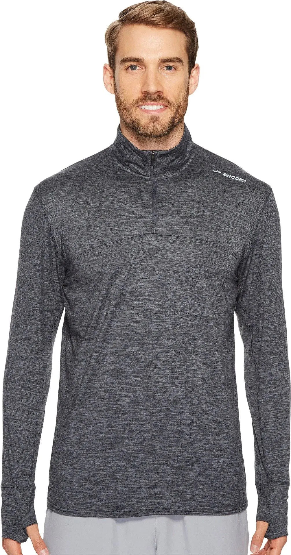 1/2 Zip Heather Asphalt N14507