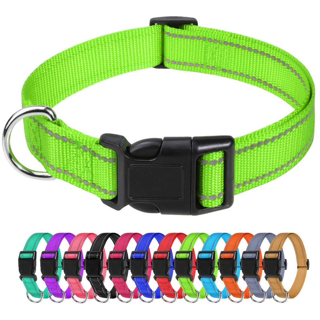 Reflective Nylon Adjustable Dog Collar with Quick Release Buckle F81690
