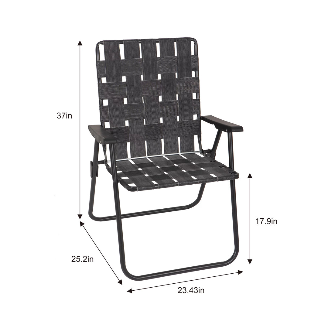 Multicolor 2 Pack High Back Steel Frame Web Strap Chair L7114
