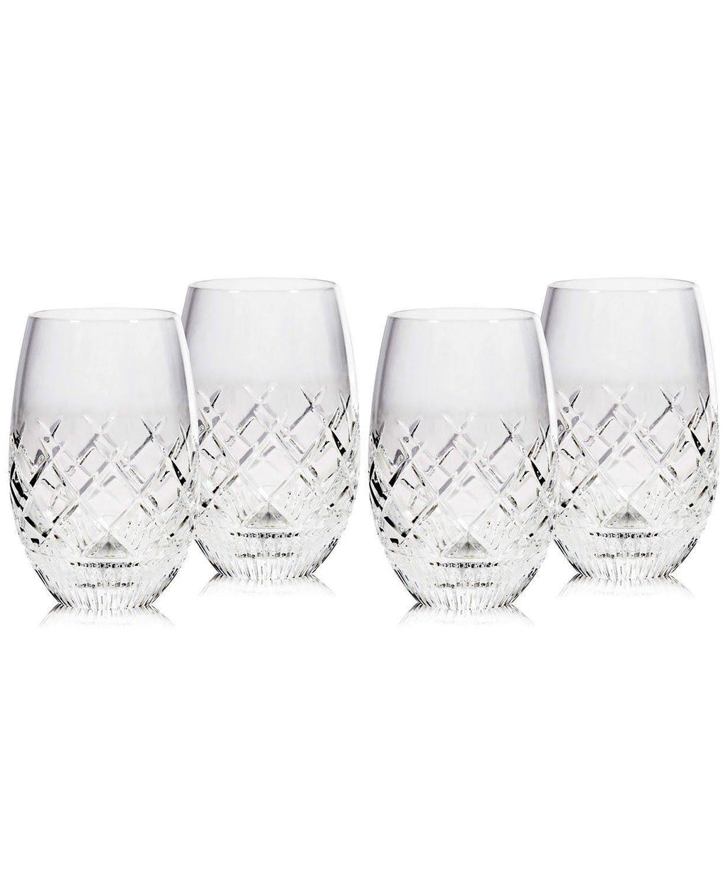Crystal Stemless White Wine Set of Four W2336