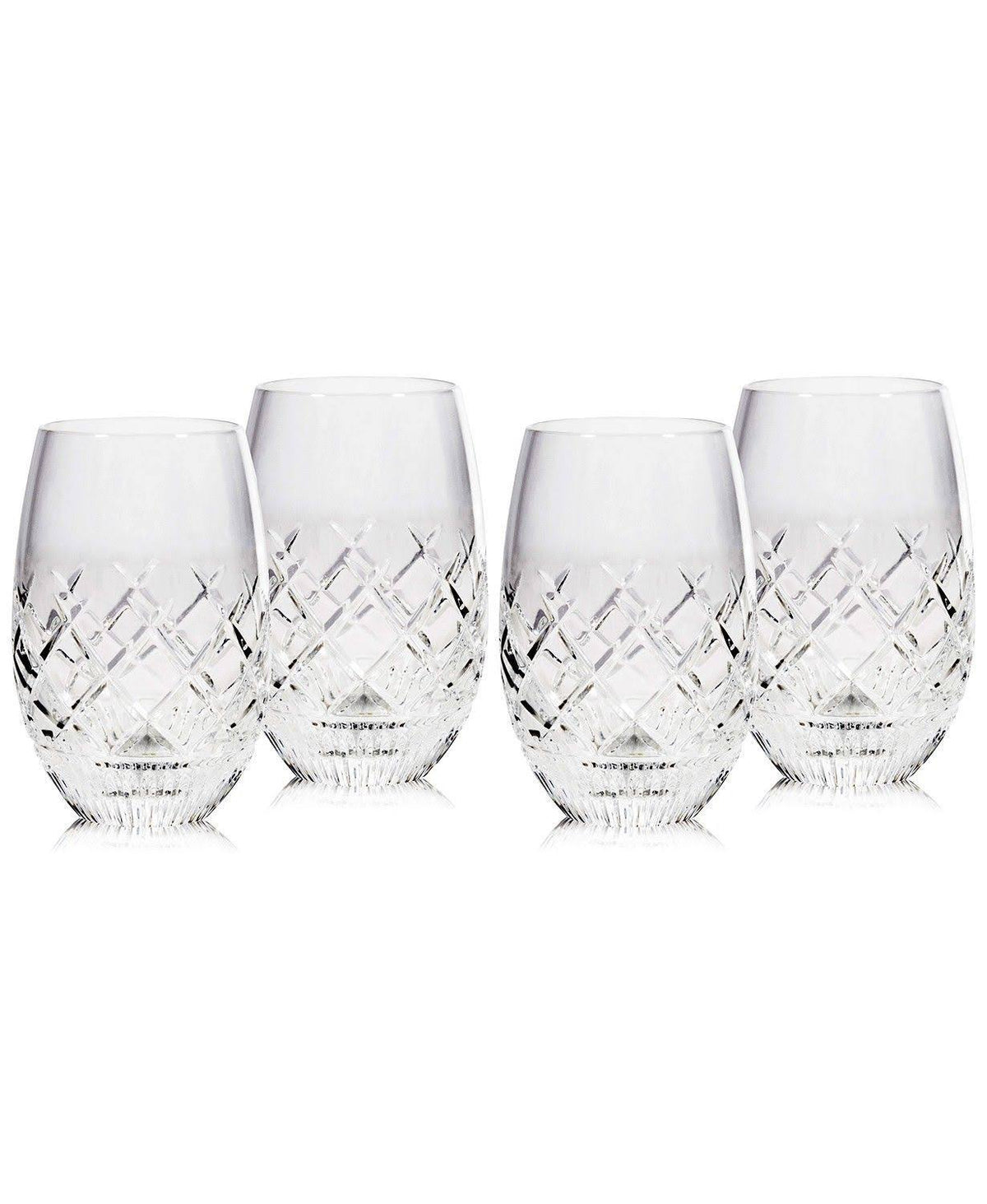 Crystal Stemless White Wine Set of Four W2336