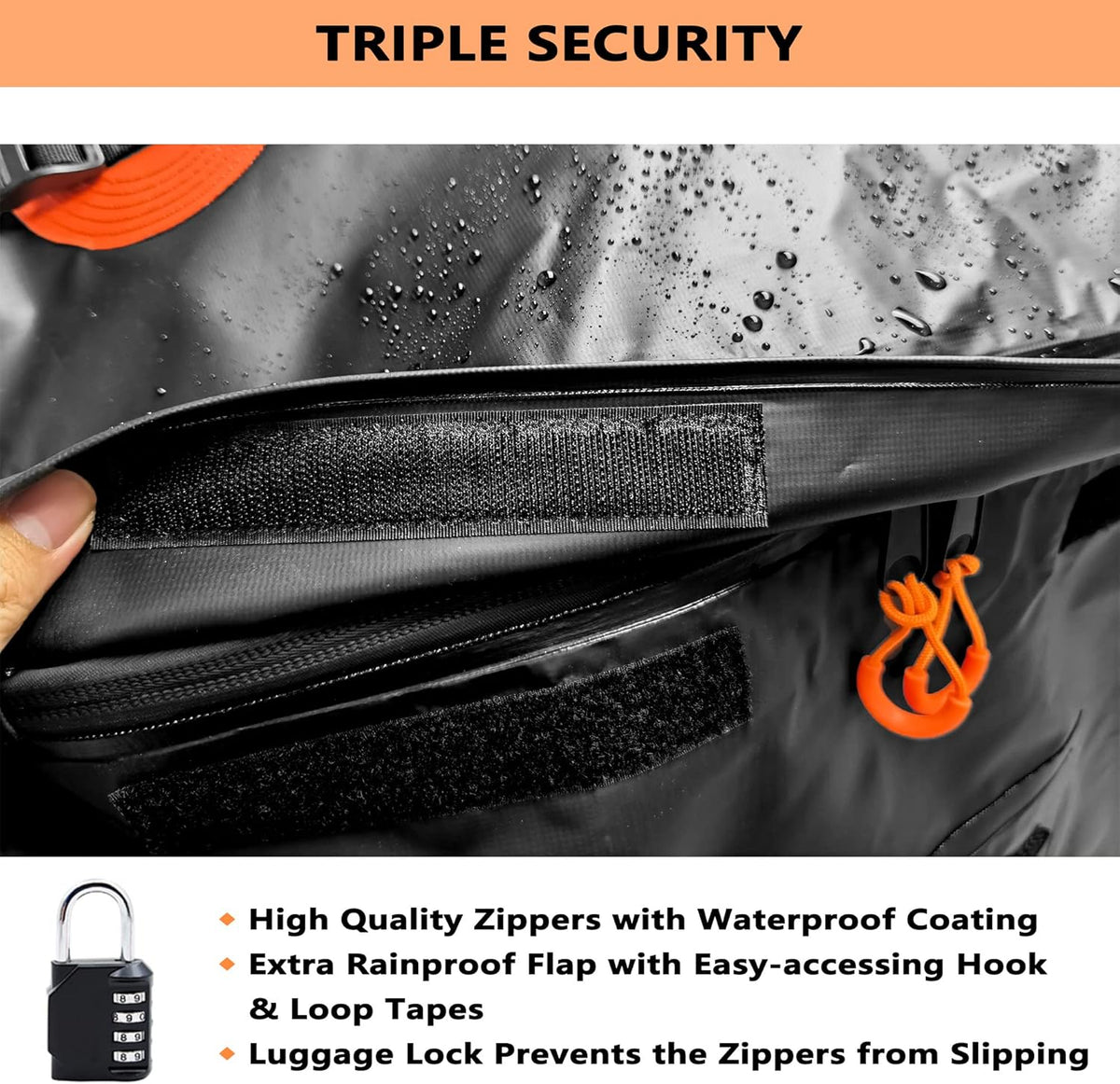 Hitch Cargo Carrier Bag 60 x 24 x 26 Foldable with 6 Reinforced Straps B6575