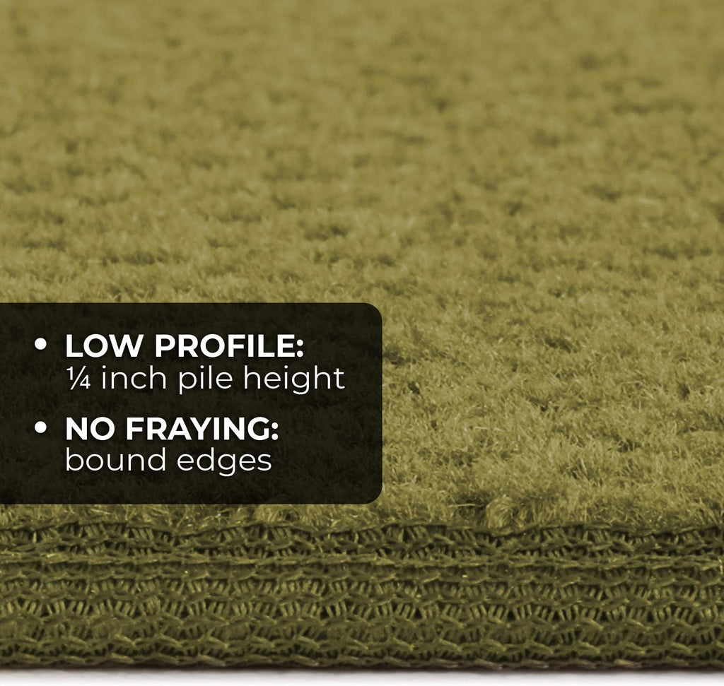 Olive Green 18 Feet X 48 Inches Skid-Resistant Carpet Runner Z212690