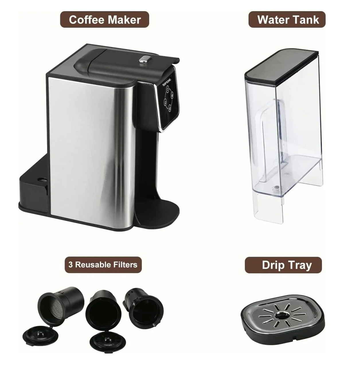 Single Serve 3 in 1 Pod Coffee Maker I339
