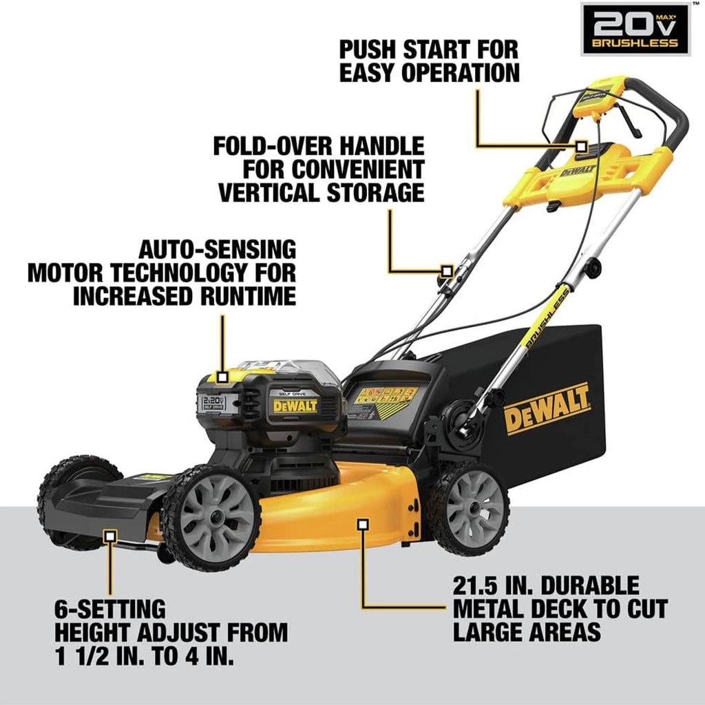 20V MAX Self Propelled 21.5 Inch Brushless Lawn Mower X381