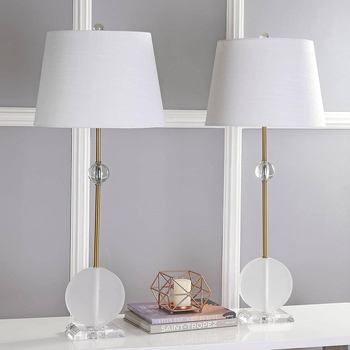 Crystal Metal LED Table Lamp Set of 2 J2424