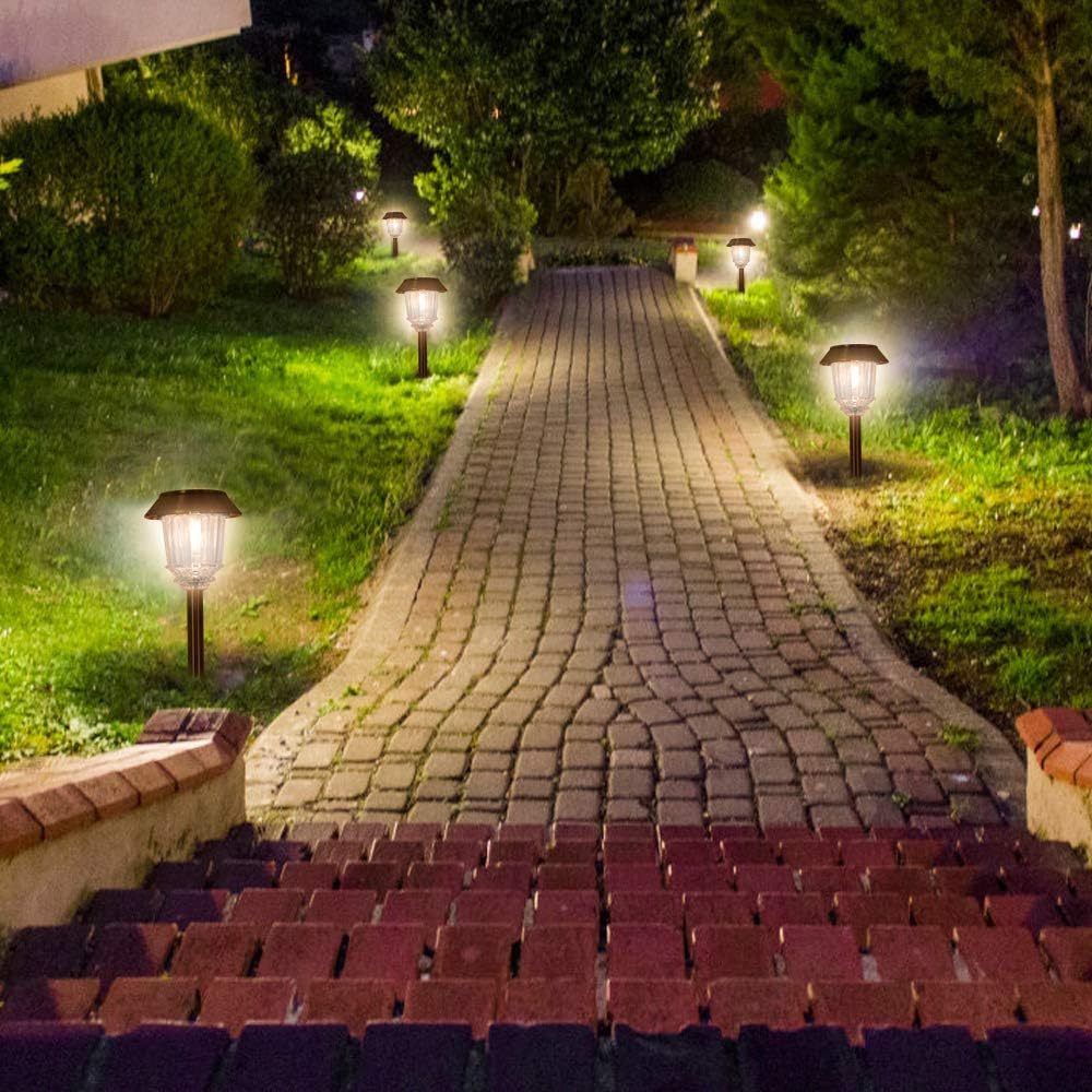 4 Pack IP65 Waterproof Dimmable Solar Pathway Lights E6843