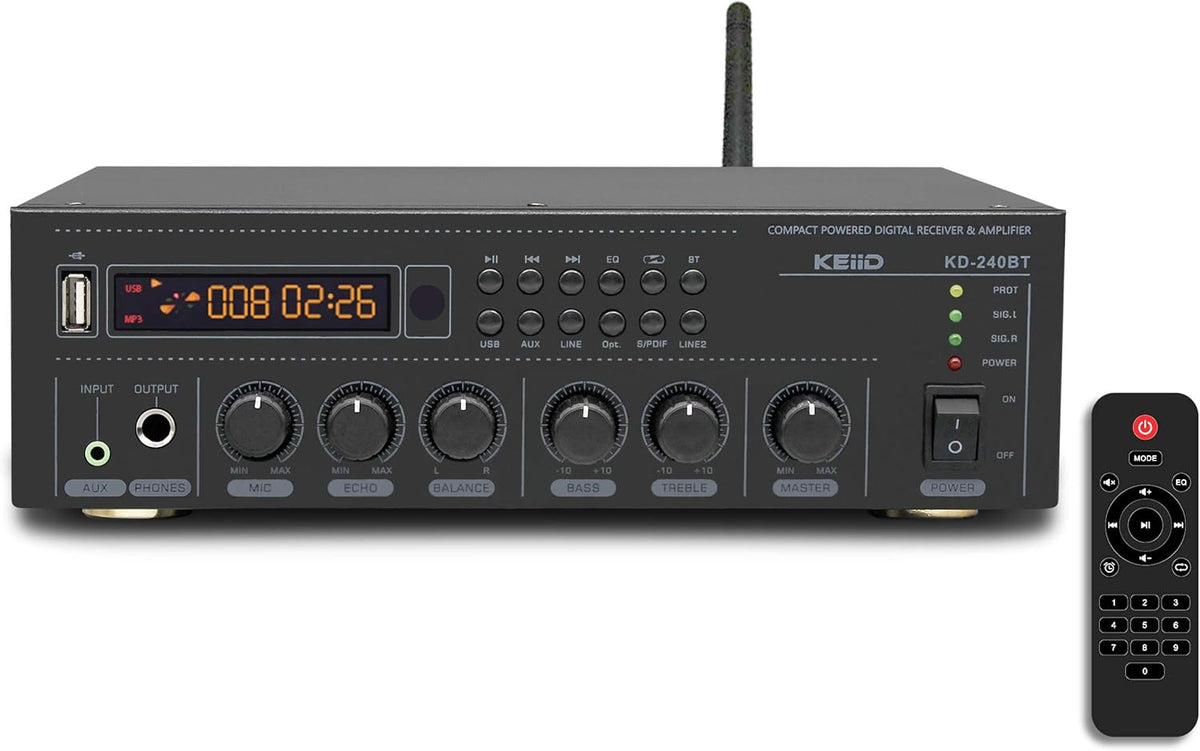 Bluetooth Stereo Digital Amplifier Receiver 2X 40W Y586086