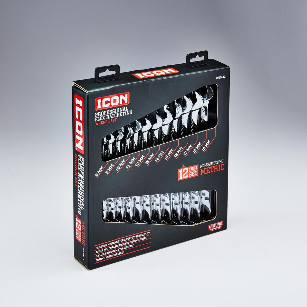 12-Piece Metric Ratcheting Combination Wrench D828