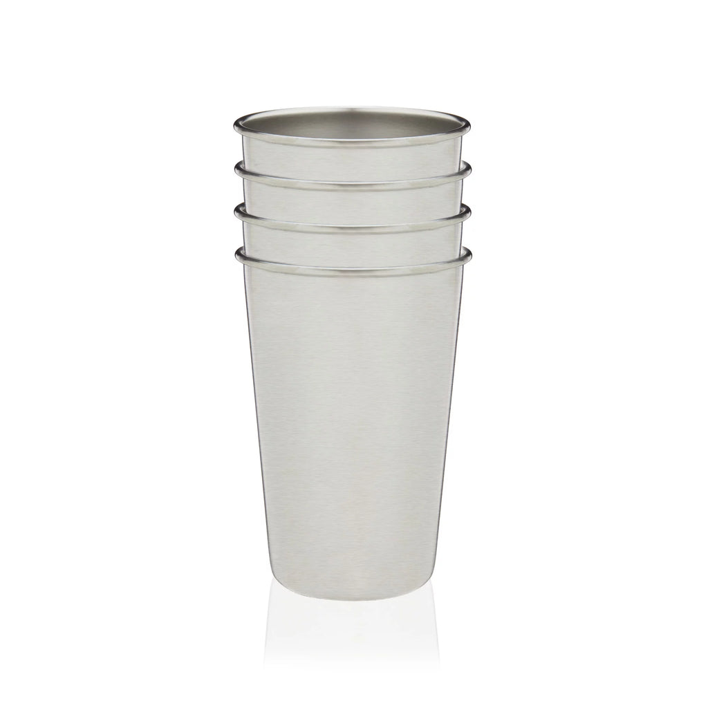 Stainless Steel Pint Glasses 16 Oz Set of 4 P214