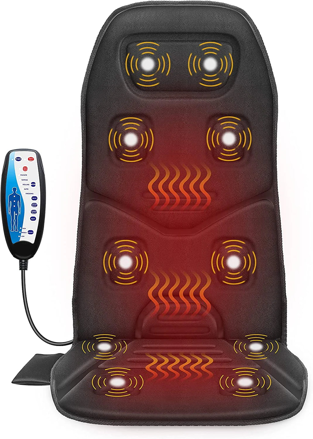 Black Heated Massage Seat Cushion C66543