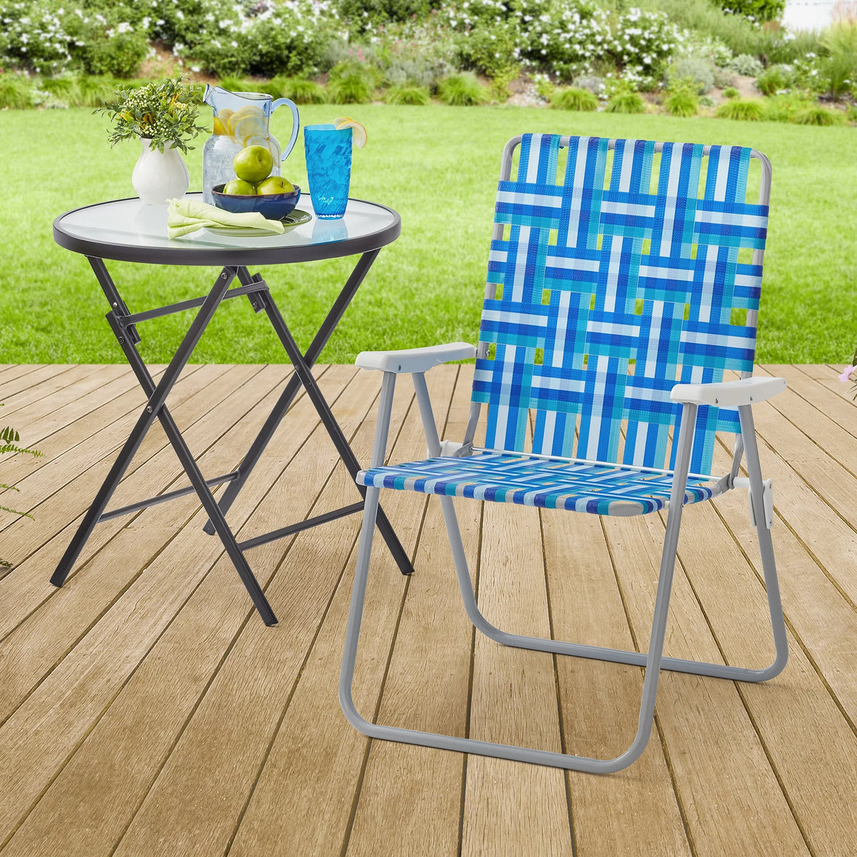 Multicolor 2 Pack High Back Steel Frame Web Strap Chair L7114