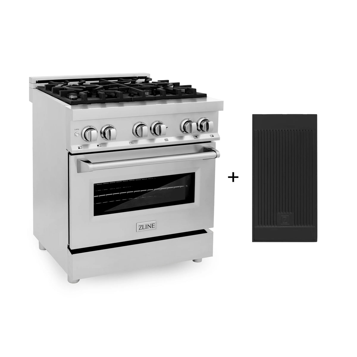 30 Gas Burner Electric Oven with Griddle in Stainless Steel E935266