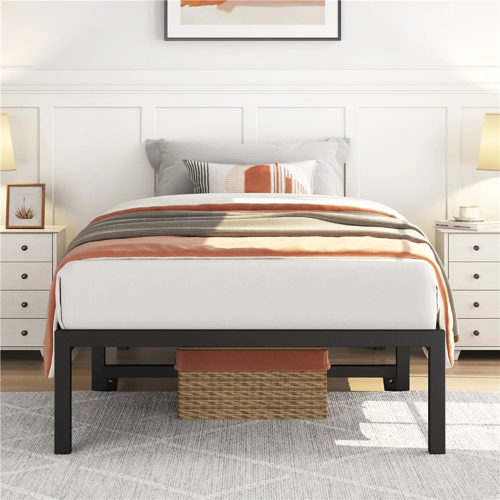 13 Twin Size Metal Bed Frame Black X627540