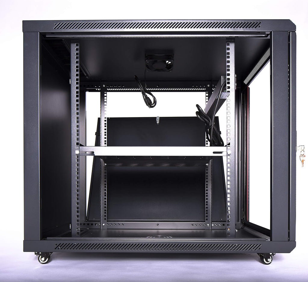 12U 35 Inch Deep Portable Locking Server Rack Cabinet O87994