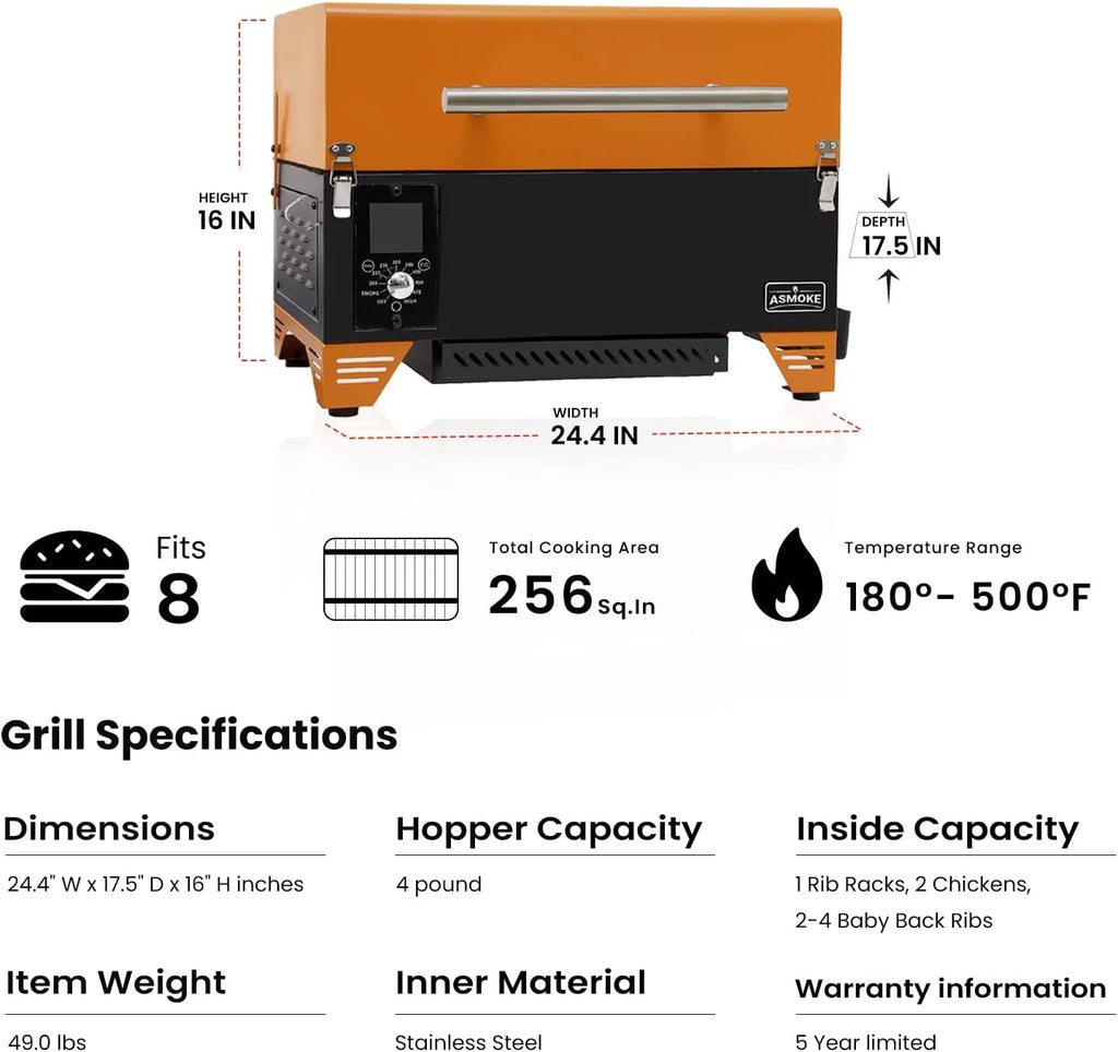 Portable Wood Pellet Grill & Smoker S7011