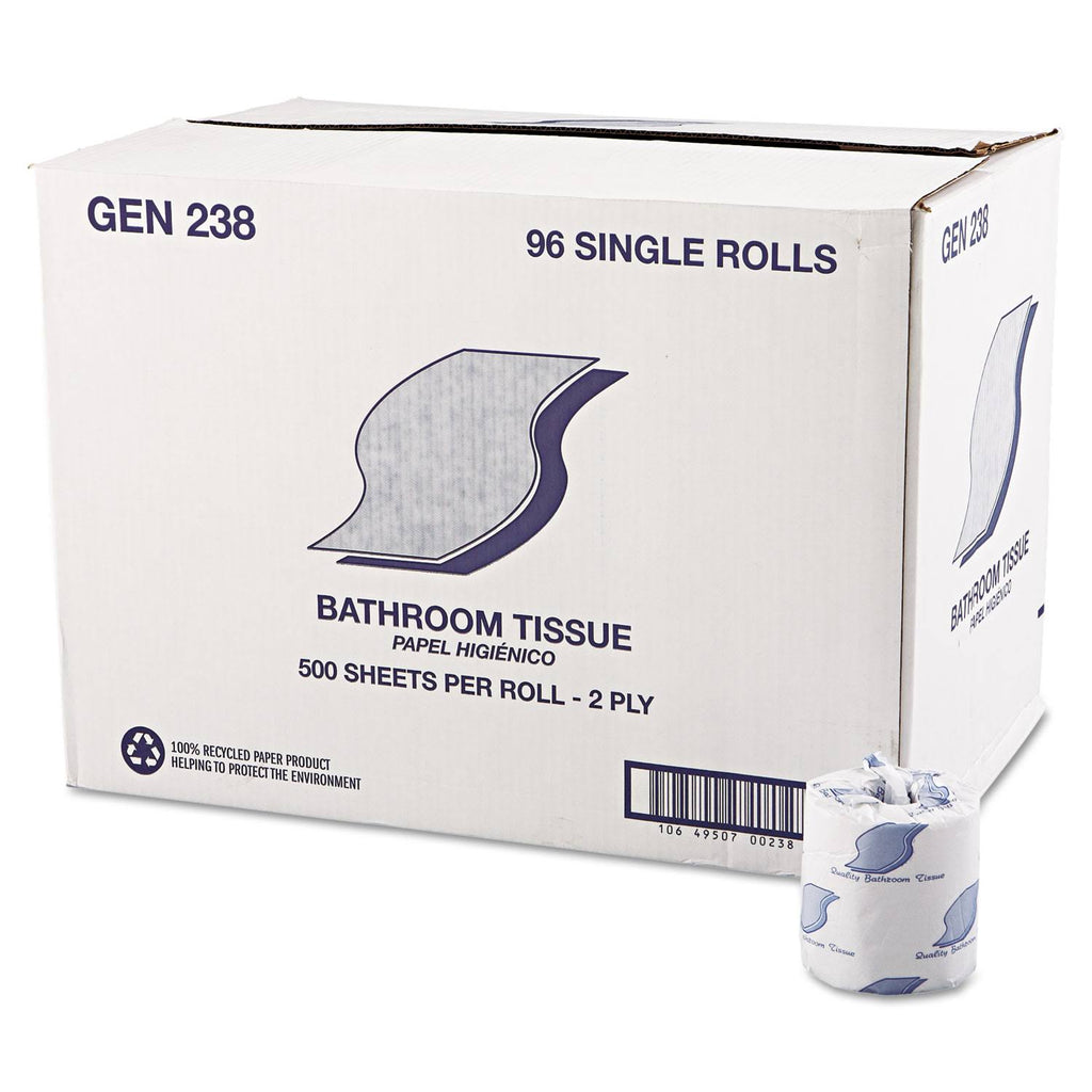 Bath Tissue 2-Ply White 500 Sheets/Roll 96 Rolls/Carton W336