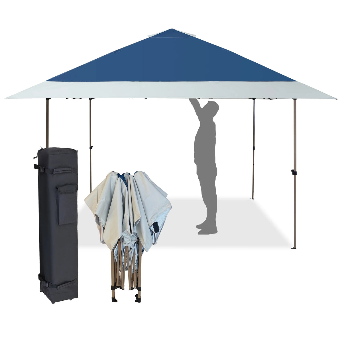 13'x13' Pop-up Canopy with Auto Extending Eaves J2406