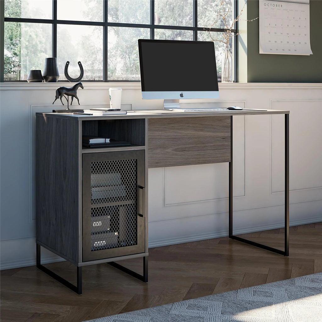 Gray Oak Computer Desk Z6886