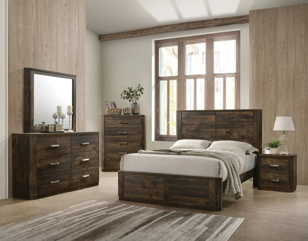 King Bedroom Set 4pc Wooden Furniture V2120