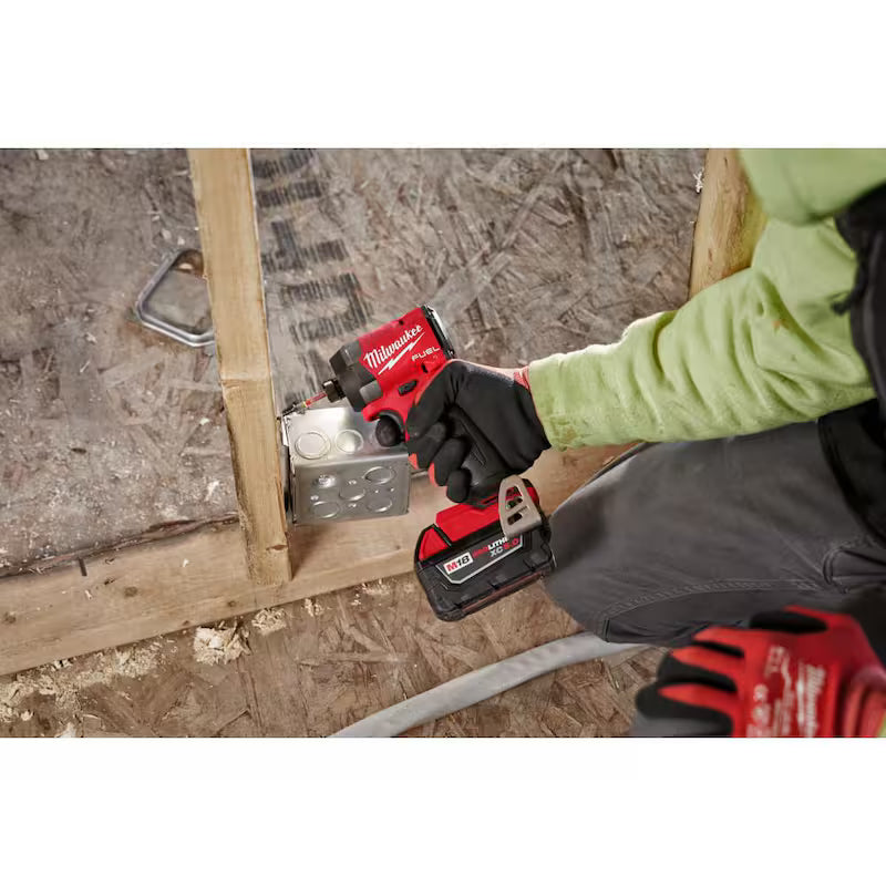 18-V Lithium-Ion Brushless Cordless 1/4 in. Hex Impact Driver Kit with Reciprocating Saw M40153