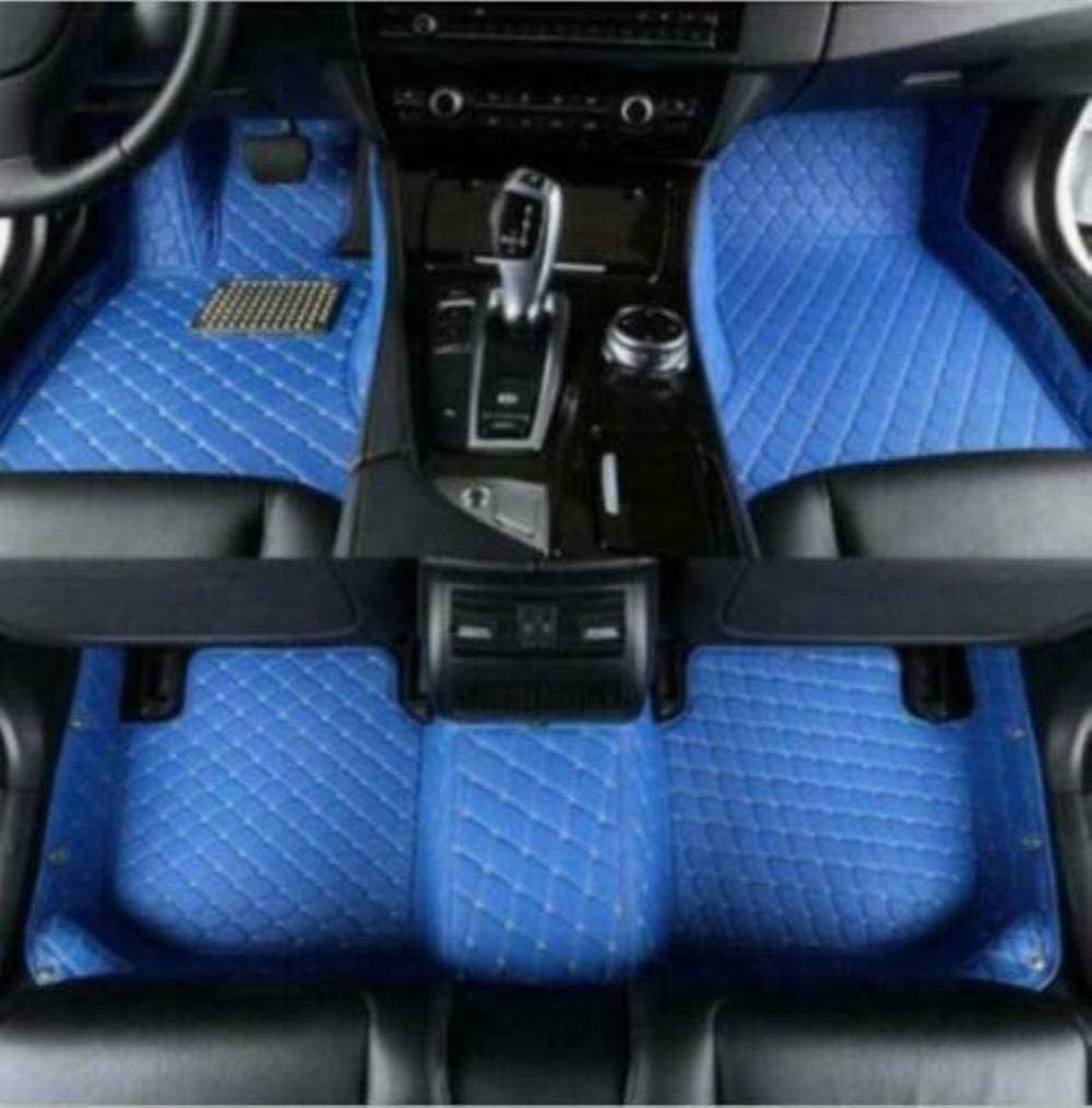 Black Beige Leather Car Floor Mats E9611