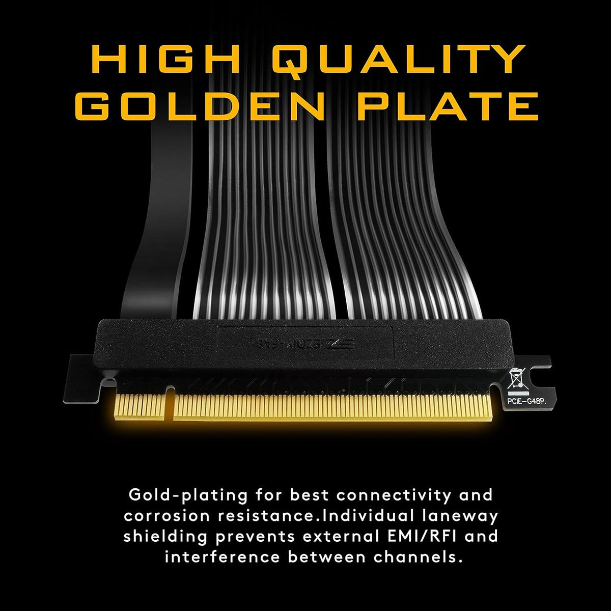 PCIE 4.0 16x Riser Cable GPU Extension Card Right Angle Connector A8636
