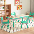 Kids Height Adjustable Table and Chairs Set E849379