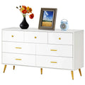 White 7 Drawer Wood Dresser Y517541