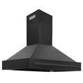 48 in. 700 CFM Ducted Wall Mount Range Hood in Black Stainless Steel G653