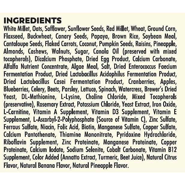 Sunburst Gourmet Blend Cockatiel Food I3309
