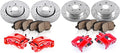 Red Calipers Rotors Ceramic Pads Kit W8112